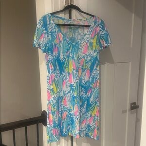 Lilly Pulitzer Blue and Pink Mini Dress